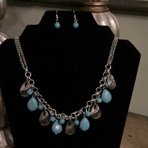 Turquoise Necklace and Earring Set